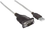 Manhattan USB auf Seriell-Konverter, Zum Anschluss eines seriellen Geräts an einen USB-Port, Prolific PL-2303RA-Chipsatz, 1,8 m