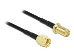 DELOCK Antennenkabel RP-SMA Stecker zu RP-SMA Buchse LMR 2m