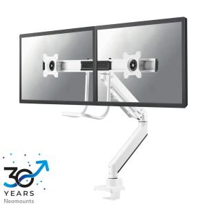 Neomounts NM-D775DXWHITE Monitorarm 10-32" - Gasfeder - Topfix - 180°-Stopp