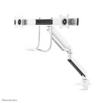 Neomounts NM-D775DXWHITE Monitorarm 10-32" - Gasfeder - Topfix - 180°-Stopp
