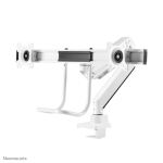 Neomounts NM-D775DXWHITE Monitorarm 10-32" - Gasfeder - Topfix - 180°-Stopp