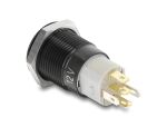 DELOCK Druckschalter zum Einbau schwarz 16 mm 12 V 5 x Lötan