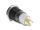 DELOCK Druckschalter zum Einbau schwarz 16 mm 12 V 5 x Lötan