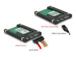 DELOCK SATA Konverter SATA 22Pin/Mini B -> 1x mSATA/Mini