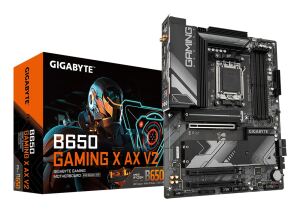 GIGABYTE B650 GAMING X AX V2 Mainboard - AMD Ryzen 9000er-Serie, 8+2+2 Phasen VRM, bis zu 8000 MHz DDR5 (OC), 1xPCIe 5.0 + 2xPCIe 4.0 M.2, 2,5 GbE LAN, WIFI 6E, USB 3.2 Gen 2
