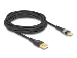 DeLOCK USB 2.0 Kabel Typ-A Stecker zu USB Type-C Stecker mit Schnellladefunktion 60 W transparent 3 m
