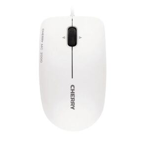 CHERRY MC 2000 Kabelgebundene Maus mit schwenkbarem Rad, Weiß Grau, USB