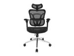 Equip Ergonomischer Premium-Bürostuhl mit Kopfstütze und Armlehnen, Schwarz