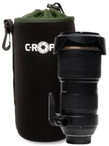 C-Rope CRP-LNB-XL-BLK-2 Kameraobjektivhülle/-abdeckung Schwarz, Grün Fleece, Neopren Beuteltasche