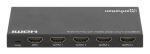 Manhattan 4K@60Hz 4-Port HDMI-Splitter mit Downscaling Teilt einen HDMI-Eingang in vier HDMI-Ausgänge (1x4), EDID-Schalter für Downscaling 18G, schwarz