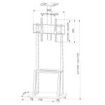 Techly ICA-TR33 Halterung für Schilderdisplays 177,8 cm (70") Schwarz
