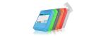 ICY BOX IB-AC602b-6, 3,5" HDD Schutzbox, transparent, 6 Farben (weiß, grau, rot, grün, blau, orange)