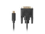 Lanberg CA-CMDV-10CU-0030-BK Videokabel-Adapter 3 m USB Typ-C DVI-D Schwarz