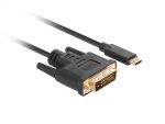 Lanberg CA-CMDV-10CU-0030-BK Videokabel-Adapter 3 m USB Typ-C DVI-D Schwarz