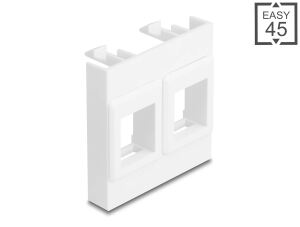 DELOCK Easy 45 Modul 2x Keystone Halterungen 45x45 mm ws/ws