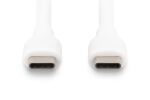 Digitus USB-C Silikon Anschlusskabel, 1m, weiß