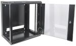 Intellinet 19" Wandverteiler, 9 HE, 500 (H) x 570 (B) x 450 (T) mm, Flatpack, schwarz