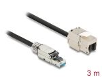 DELOCK Kabel RJ45 Stecker zu Keystone Modul RJ45 Buchse 3m