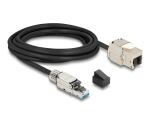 DELOCK Kabel RJ45 Stecker zu Keystone Modul RJ45 Buchse 3m