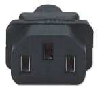 Manhattan Stromkabel, PC (C13, "Kaltgeräteanschluss") auf Schutzkontakt CEE 7/4, 1,8 m, schwarz, Polybagverpackung