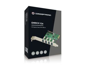 Conceptronic EMRICK U34, 4-Port-USB-3.0 PCI-Express-Karte