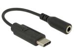 DeLOCK 65842 Handykabel Schwarz 0,14 m USB C 3.5mm