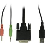 Inter-Tech AS-9104DA Tastatur/Video/Maus (KVM)-Switch Rack-Einbau Schwarz