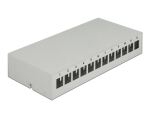 DELOCK Keystone Patchpanel 12 Port grau