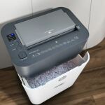 HP OneShred Auto 100CC Aktenvernichter Kreuzschreddern 68 dB 22 cm Weiß