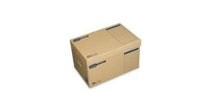 Elba Systemcontainer tric 54.5x32.0x 36.0 cm mit Klappdeckel Packung 10 Dateiablagebox Karton Beige