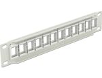 DELOCK Patchpanel 1HE 12 Keystone Ports grau