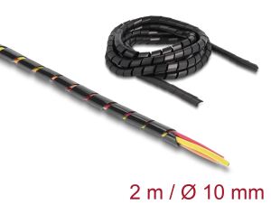 DELOCK Spiralschlauch flexibel 2 m x 10 mm schwarz
