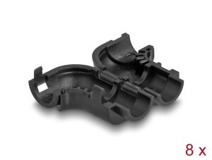 DELOCK Kabel Clips zum Abwinkeln 8 Stück schwarz