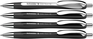 Schneider AG Slider Rave Blau Clip-on-Einziehkugelschreiber Extradick 4 Stück(e)