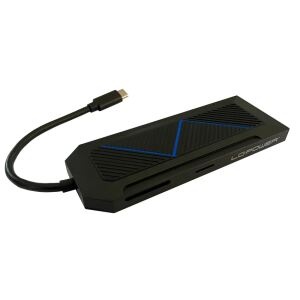 LC-Power LC-HUB-C-MULTI-6-RGB Schnittstellen-Hub USB 3.2 Gen 2 (3.1 Gen 2) Type-C 5000 Mbit/s Schwarz