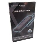 LC-Power LC-HUB-C-MULTI-6-RGB Schnittstellen-Hub USB 3.2 Gen 2 (3.1 Gen 2) Type-C 5000 Mbit/s Schwarz