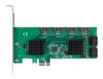 DeLOCK 8 Port SATA PCI Express x1 Karte - Low Profile Formfaktor
