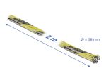 DELOCK Geflechtschlauch dehnbar 2 m x 38 mm schwarz-gelb
