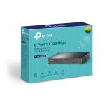 TP-Link TL-SF1008LP Unmanaged Fast Ethernet (10/100) Power over Ethernet (PoE) Schwarz