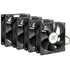 Inter-Tech 88887290 Computerkühlsystem Computergehäuse Ventilator 8 cm Schwarz 4 Stück(e)