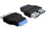 DeLOCK 65324 Kabeladapter USB 3.0 19 Pin Buchse Schwarz