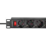 LogiLink PDU4B01 Stromverteilereinheit (PDU) 4 AC-Ausgänge 1U Schwarz