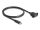 DeLOCK SuperSpeed USB 10 Gbps (USB 3.2 Gen 2) Kabel USB Type-C Stecker zu USB Typ-A Buchse 1 m zum Einbau schwarz