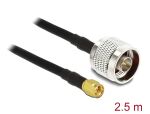 DELOCK HF Kabel SMA -> N St/St 2.50m low loss