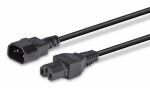 Lindy 30314 Stromkabel Schwarz 2 m C14-Koppler C15-Koppler
