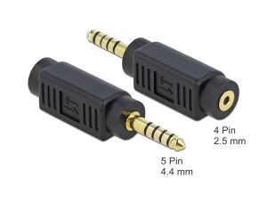 DELOCK Adapter Klinkenst. 4,4mm 5Pin > Klinkenbu 2,5mm 4Pin