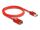 DeLOCK DisplayPort Verlängerungskabel 8K 60 Hz 1 m rot Metall ohne Einrastfunktion