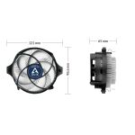 ARCTIC Alpine 23 - Compact AMD CPU-Cooler Prozessor Luftkühlung 9 cm Aluminium, Schwarz 1 Stück(e)
