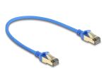 DELOCK RJ45 Netzwerkkabel Cat.8.1 F/FTP Slim 0,3m blau