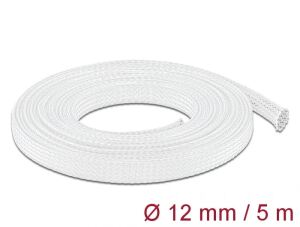 DeLOCK Geflechtschlauch dehnbar 5 m x 12 mm weiß